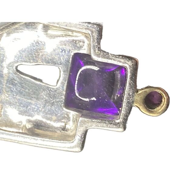 Sterling silver 925 Amethyst Ruby Pendant - Picture 7 of 13